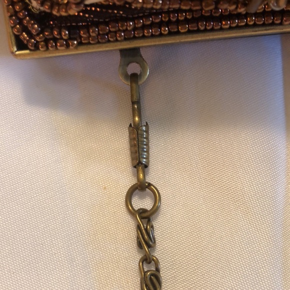 Beaded and Sequined Purse/Bag with Chain Strap 11”x3” w/14” drop - Picture 4 of 8